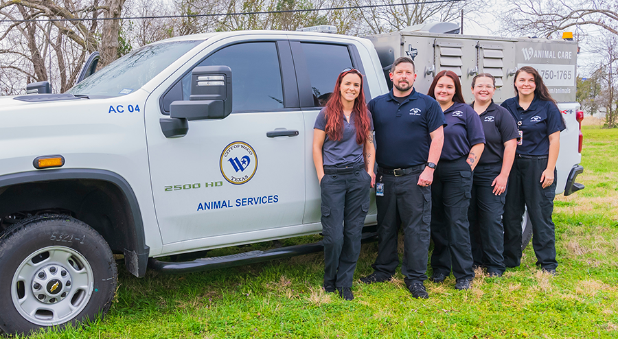 Animal Control Officers and a truck
