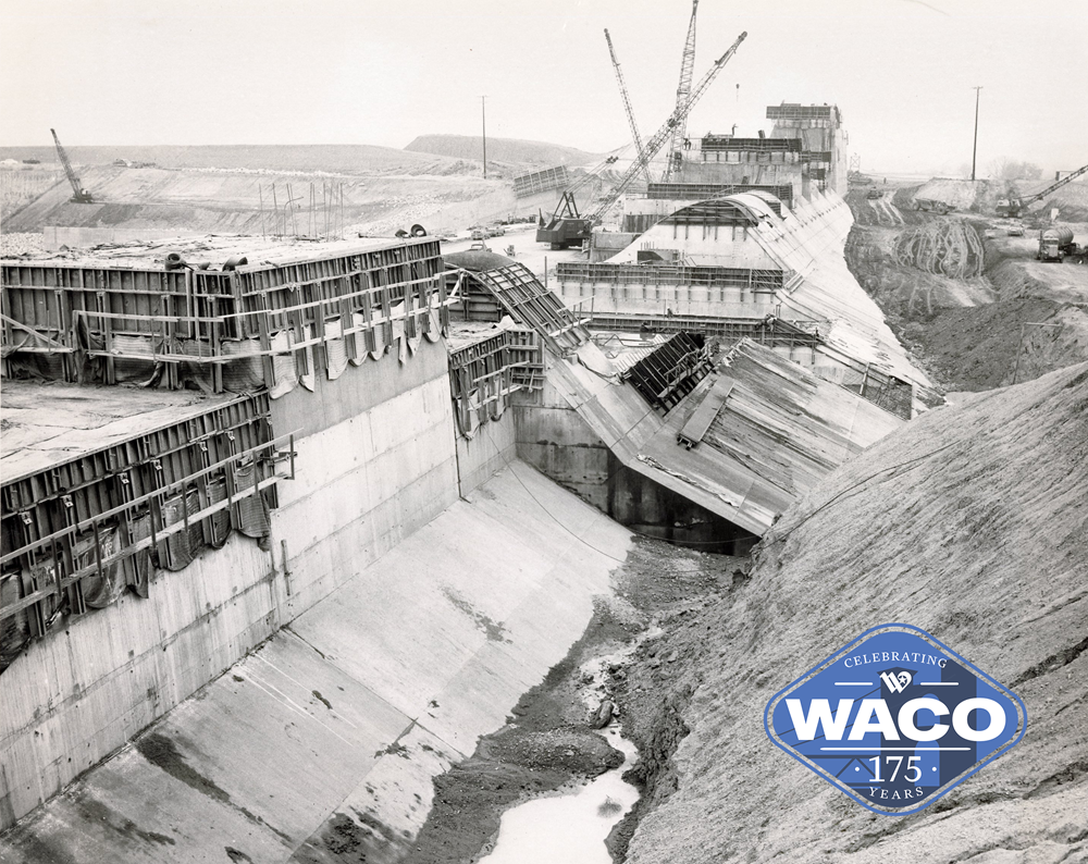 Lake Waco Dam Construction in 1963