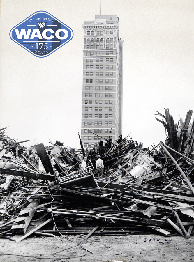 ALICO building standing tall in aftermath of 1953 tornado.