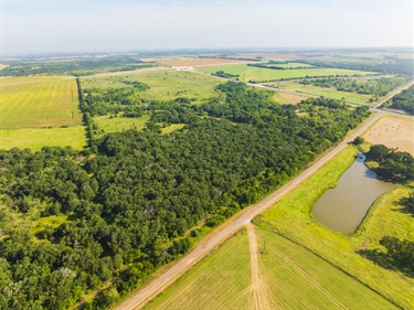 Aerial view of the Axtell property