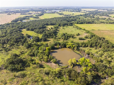 Aerial view of the Axtell property