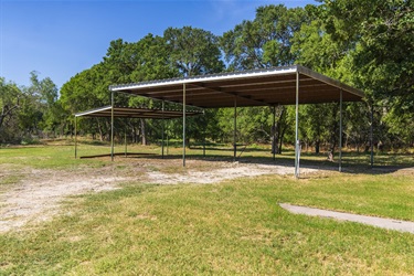 Three-car metal carport