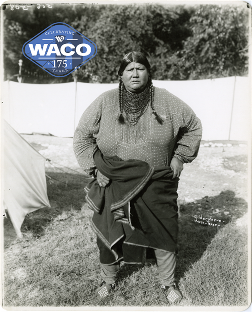 Black and white photo of a Native American woman
