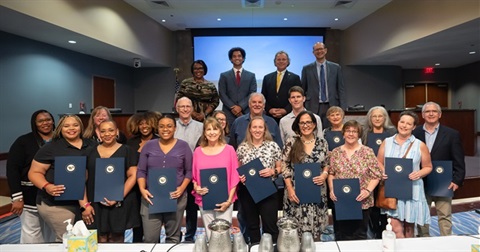 2024 Waco City Academy Graduates with City Council and City staff